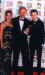 Con James Cameron y Leonardo DiCaprio en los Globos de Oro 1998